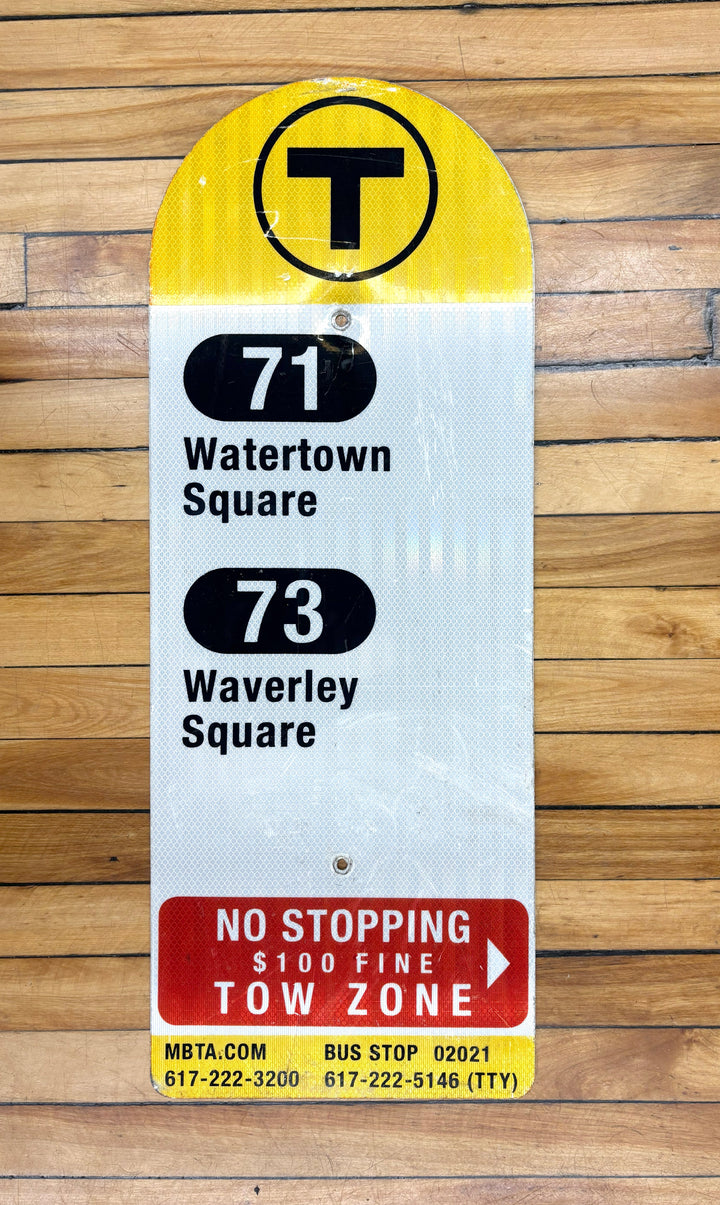 Decommissioned MBTA Bus Stop Signs: CT2 Ruggles; CT2 Sullivan