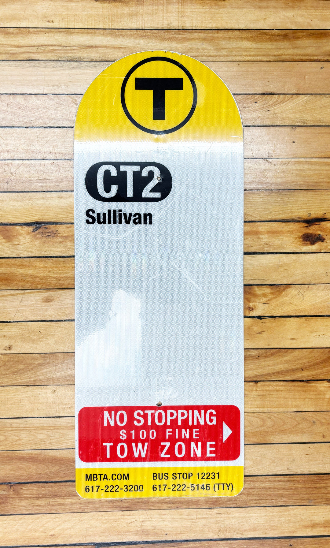 Decommissioned MBTA Bus Stop Signs: 1 Nubian or 1 Harvard