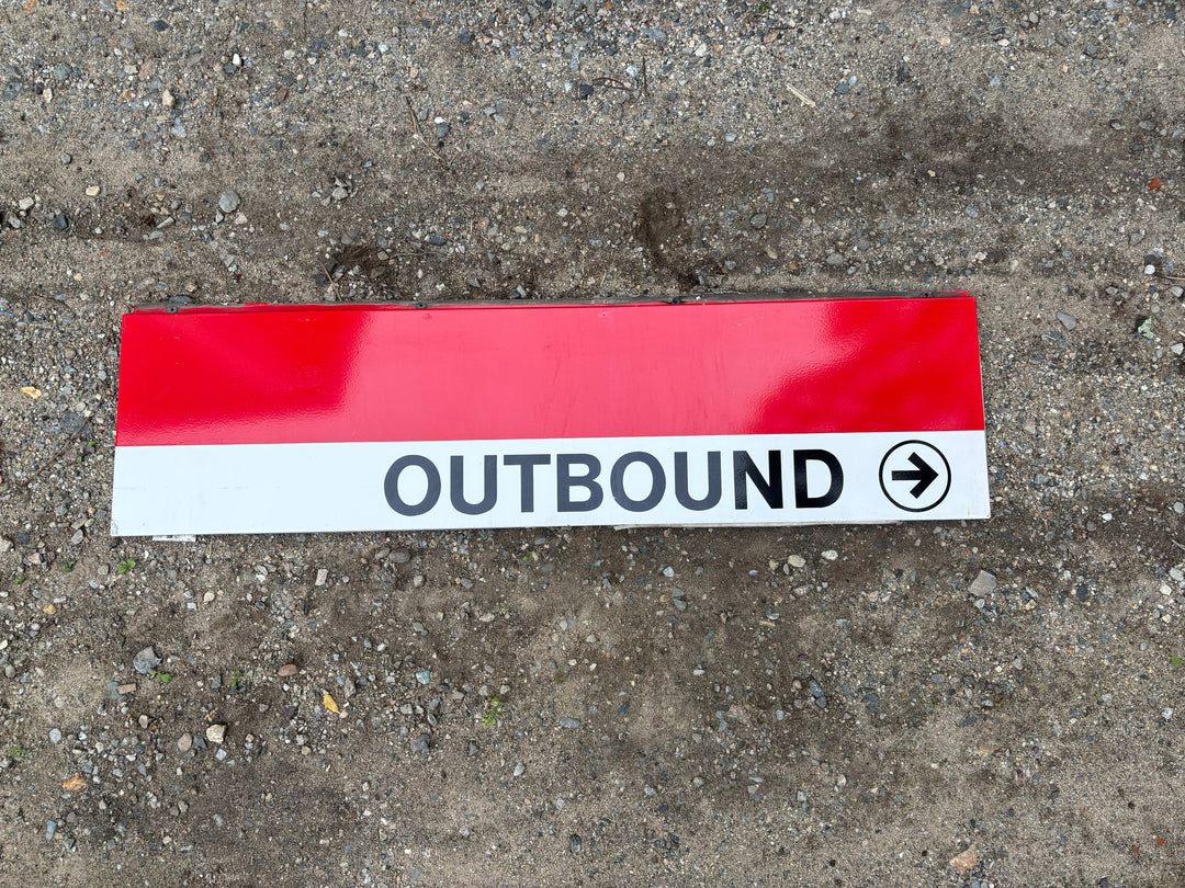 Decommission MBTA Sign: Quincy Adams Station Outbound ->