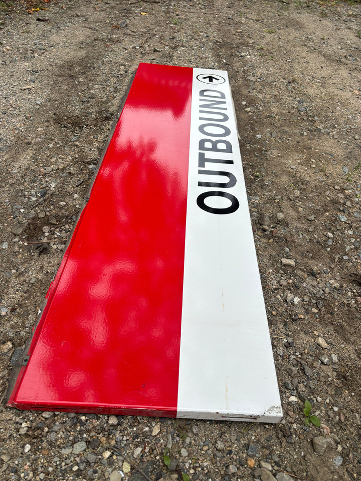 Decommission MBTA Sign: Quincy Adams Station Outbound ->