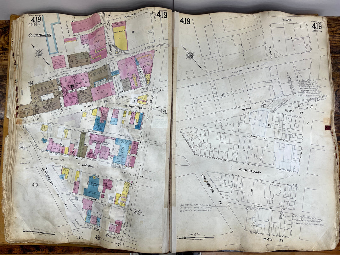 Boston, Massachusetts Vol. 4 1923/1955 Sanborn Fire Insurance Co. Atlas (South Boston & Dorchester)