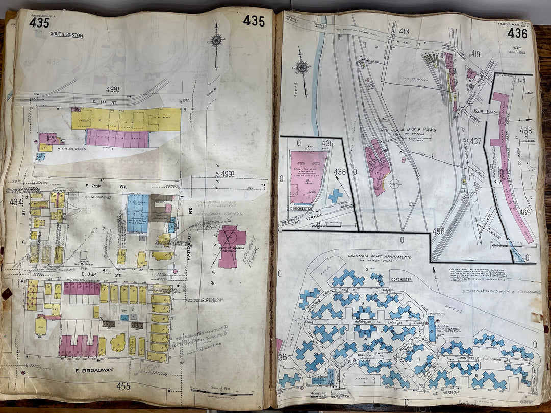 Boston, Massachusetts Vol. 4 1923/1955 Sanborn Fire Insurance Co. Atlas (South Boston & Dorchester)