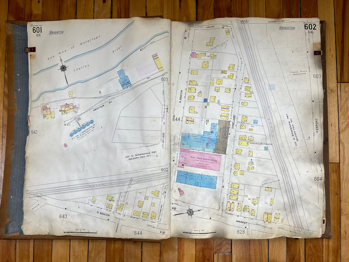 Boston, Massachusetts Vol. 6 1925/1955 Sanborn Fire Insurance Co. Atlas (Allston & Brighton)