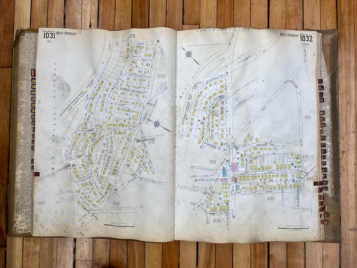 Boston, Massachusetts Vol. 10 1929/1955 Sanborn Fire Insurance Co. Atlas (Roslindale & W. Roxbury)