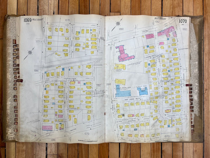 Boston, Massachusetts Vol. 10 1929/1955 Sanborn Fire Insurance Co. Atlas (Roslindale & W. Roxbury)