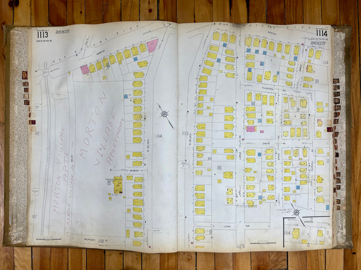 Boston, Massachusetts Vol. 11 1930/1955 Sanborn Fire Insurance Co. Atlas (Hyde Park, Dorchester, W. Roxbury)