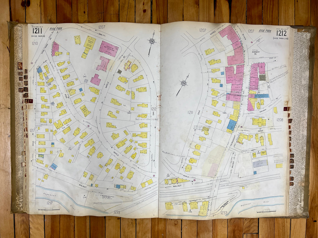 Boston, Massachusetts Vol. 11 1930/1955 Sanborn Fire Insurance Co. Atlas (Hyde Park, Dorchester, W. Roxbury)