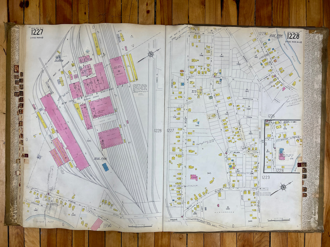 Boston, Massachusetts Vol. 11 1930/1955 Sanborn Fire Insurance Co. Atlas (Hyde Park, Dorchester, W. Roxbury)