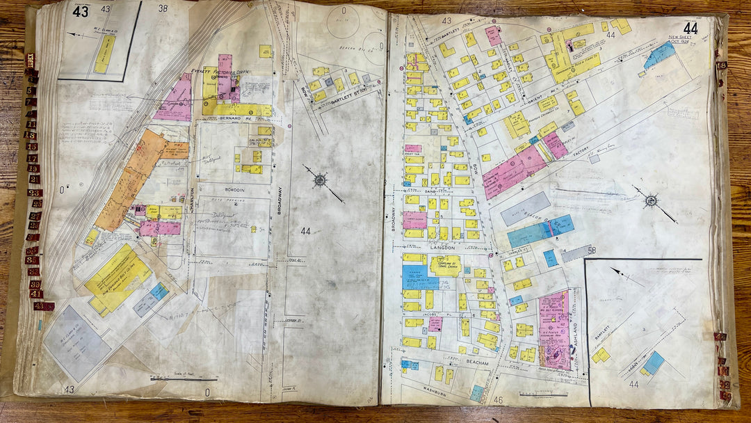 Everett, Massachusetts 1910/1955 Sanborn Fire Insurance Co. Atlas