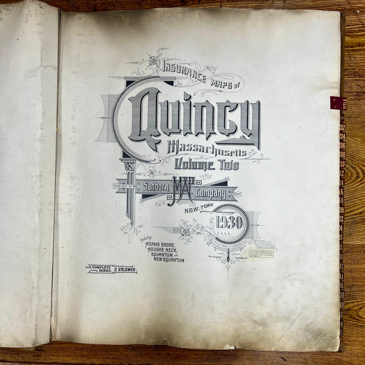 Quincy, Massachusetts Vol. 2 1930/1945 Sanborn Fire Insurance Co. Atlas