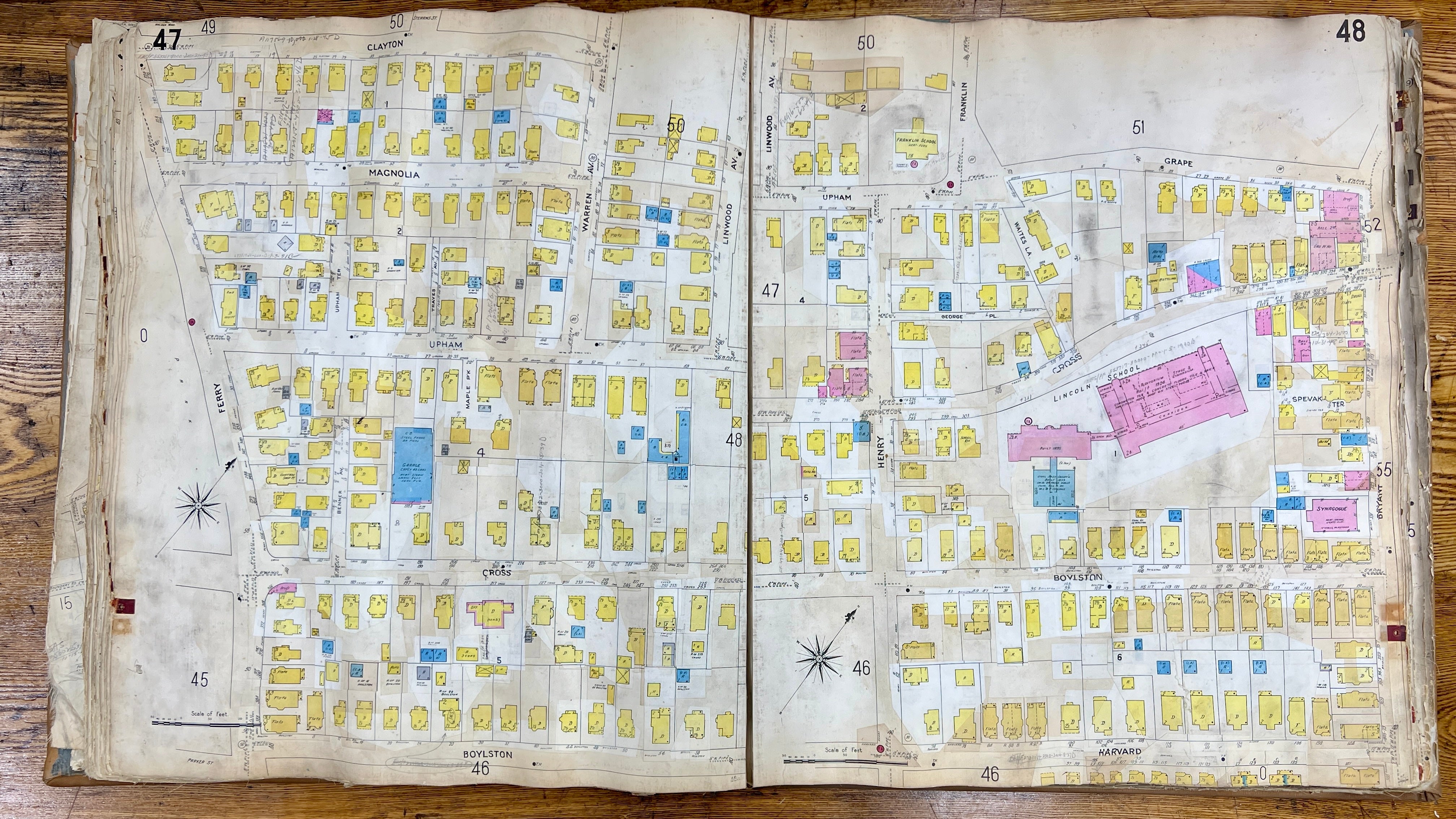 Malden, Massachusetts 1904/1942 Sanborn Fire Insurance Co. Atlas