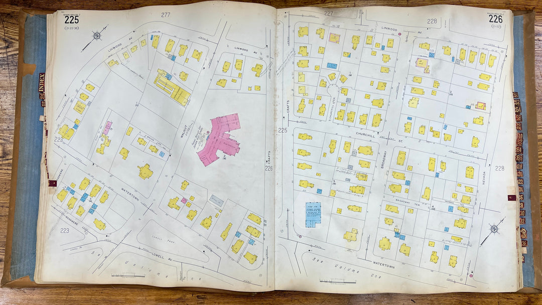 Newton, Massachusetts Vols. 2 & 4 1931/1955 Sanborn Fire Insurance Co. Atlas