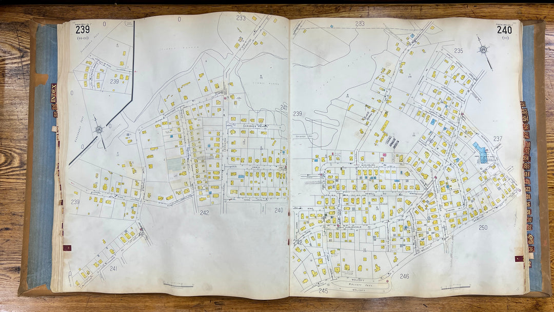 Newton, Massachusetts Vols. 2 & 4 1931/1955 Sanborn Fire Insurance Co. Atlas