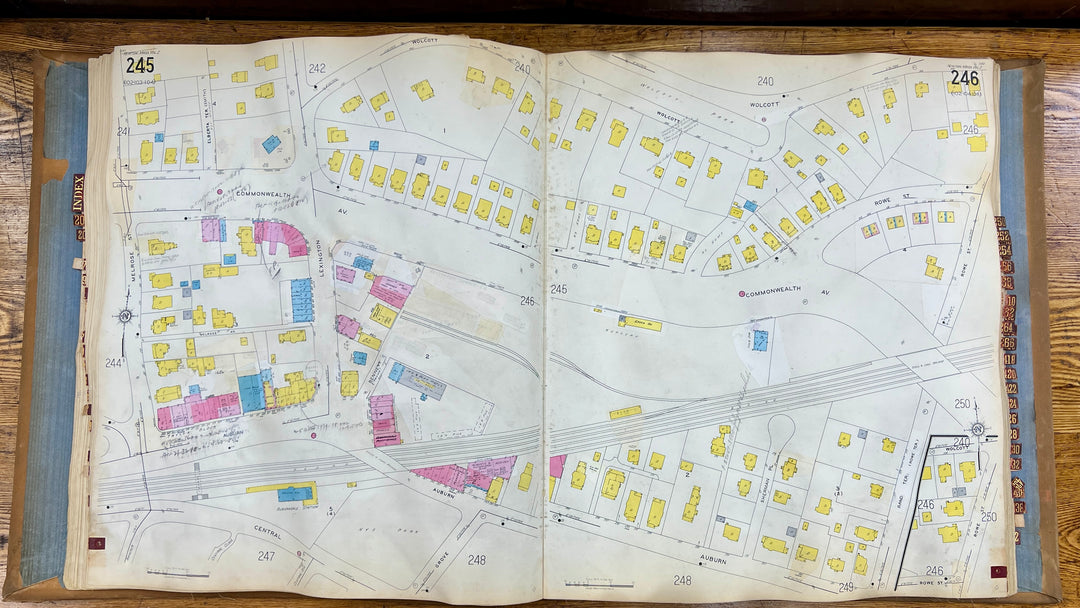 Newton, Massachusetts Vols. 2 & 4 1931/1955 Sanborn Fire Insurance Co. Atlas