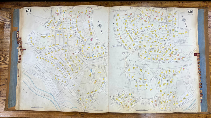 Newton, Massachusetts Vols. 2 & 4 1931/1955 Sanborn Fire Insurance Co. Atlas