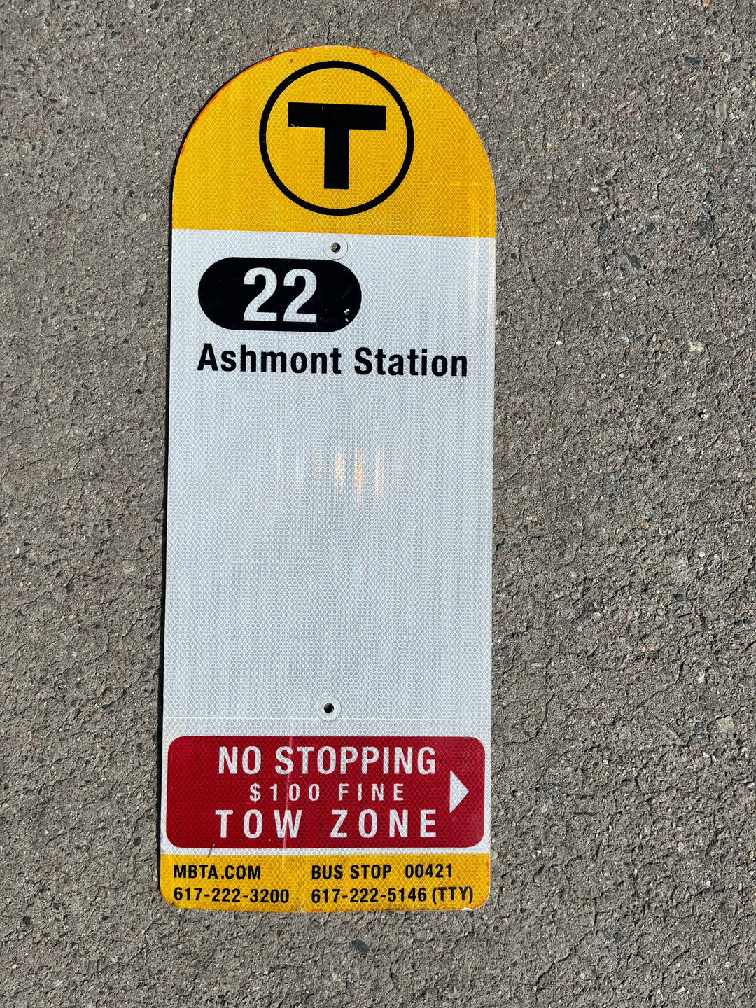 Decommissioned MBTA Bus Stop Signs: 23 Ruggles; 29 Jackson Sq or Ruggles