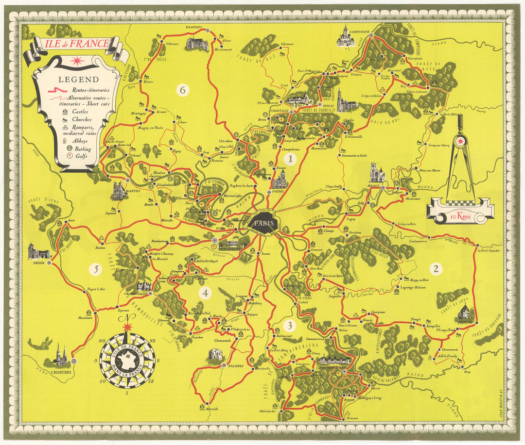 Ile de France (Region Around Paris) 1947
