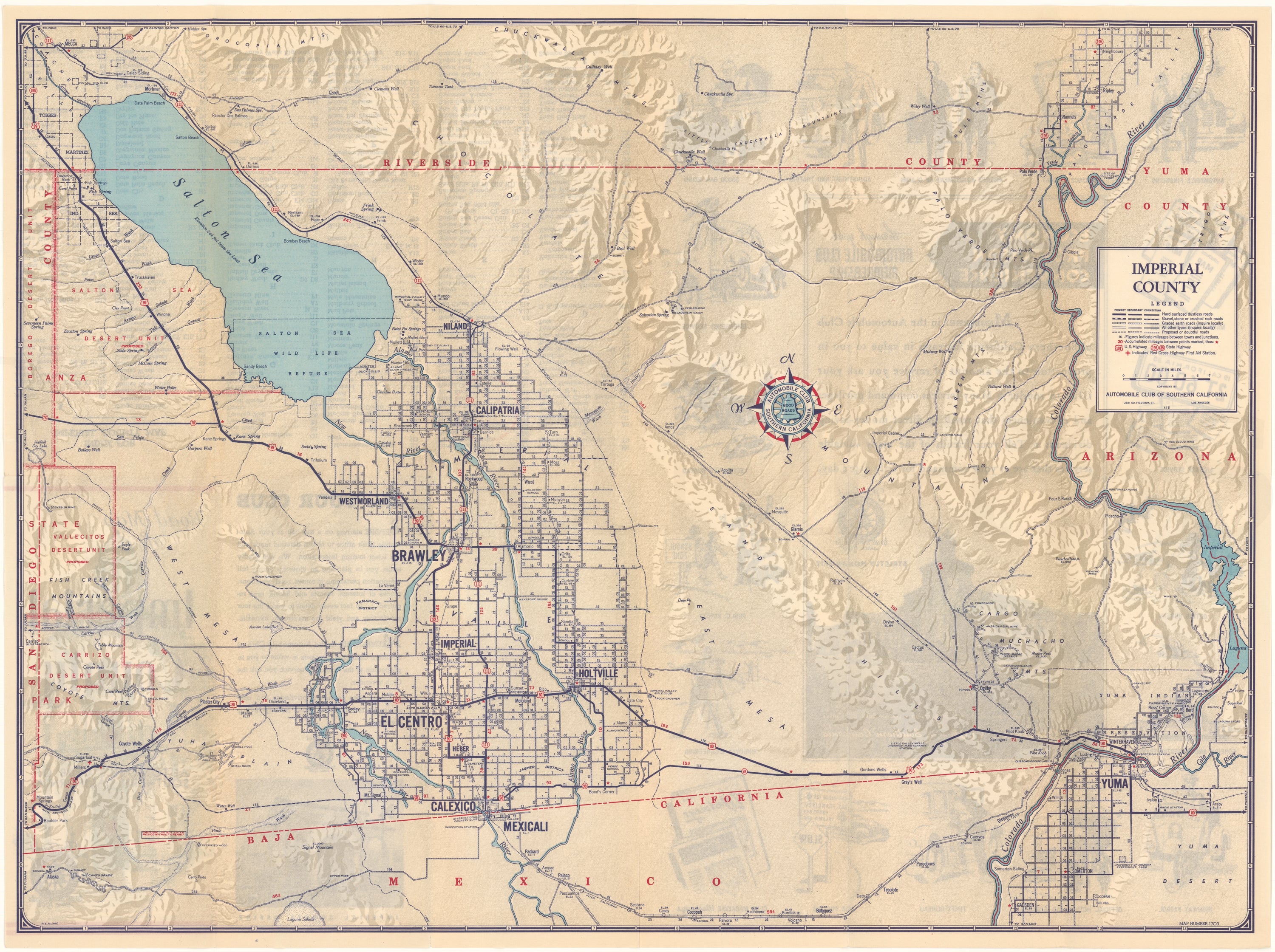 Imperial County, California Circa 1940s – WardMaps LLC