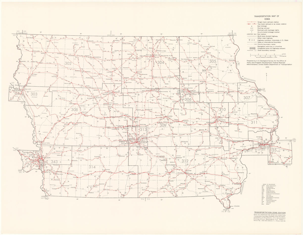 Iais System Map Iowa Transportation Map 1975: Zone Edition – WardMaps LLC