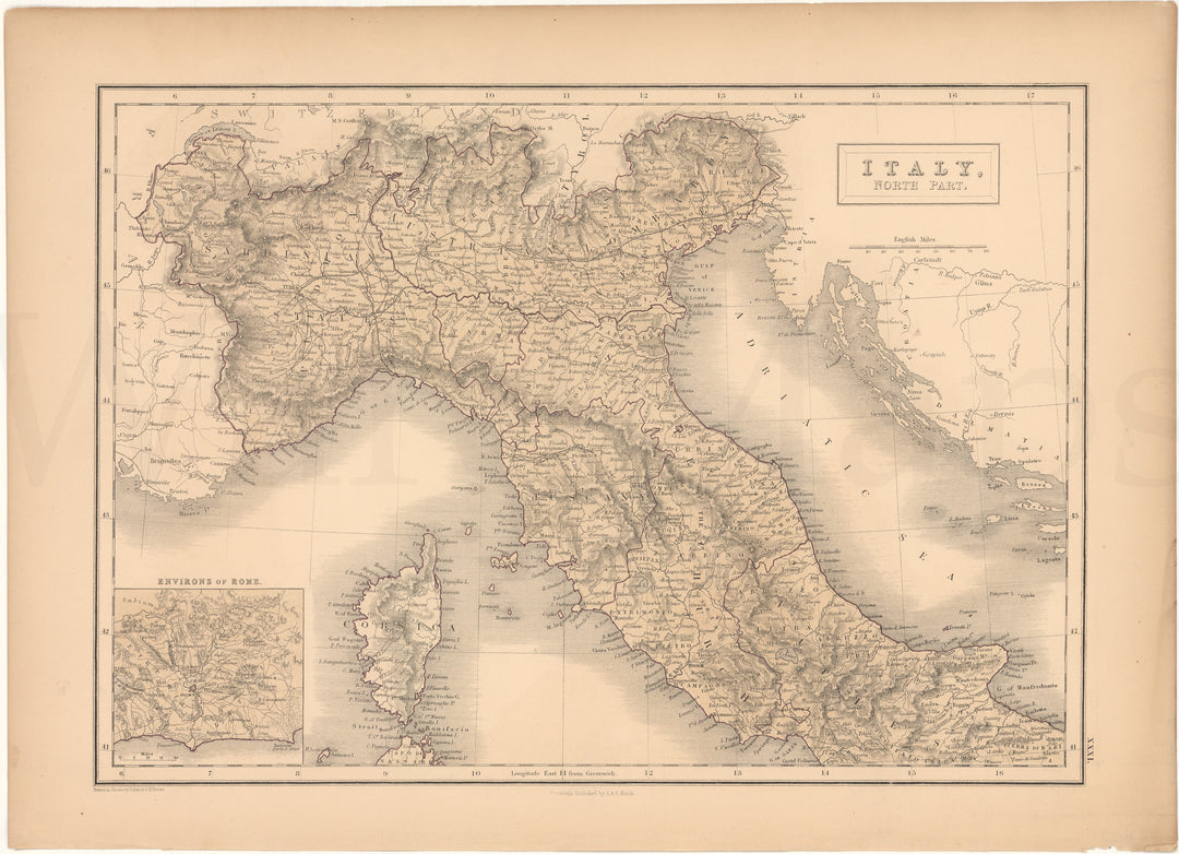 Italy 1857: North Part