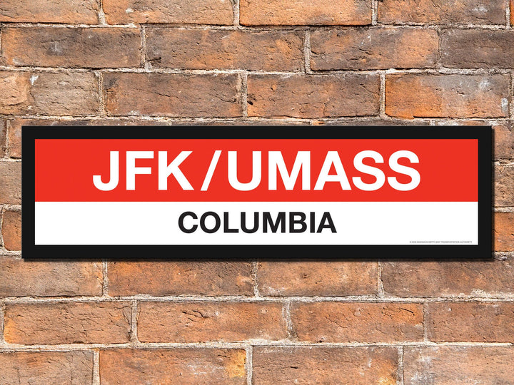 Boston MBTA RED LINE Framed Replica Station Signs