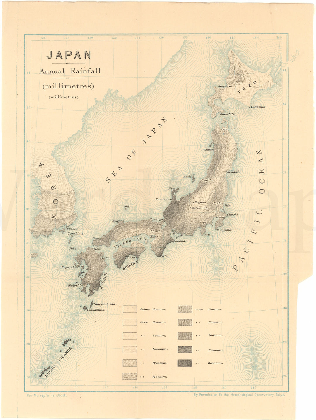 Japan Rainfall 1907