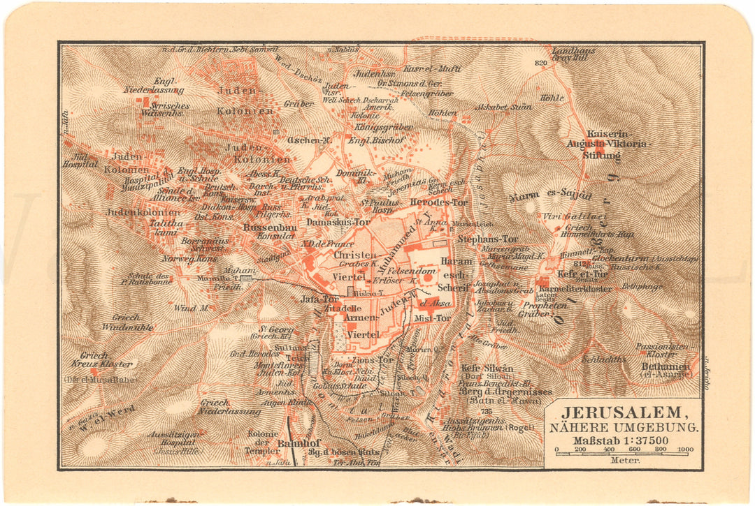 Jerusalem 1913 with Environs