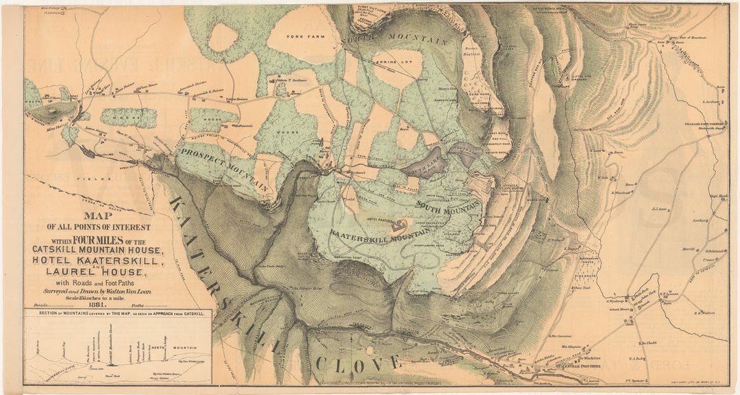 Catskills, New York 1881: Kaaterskill Mountain Region