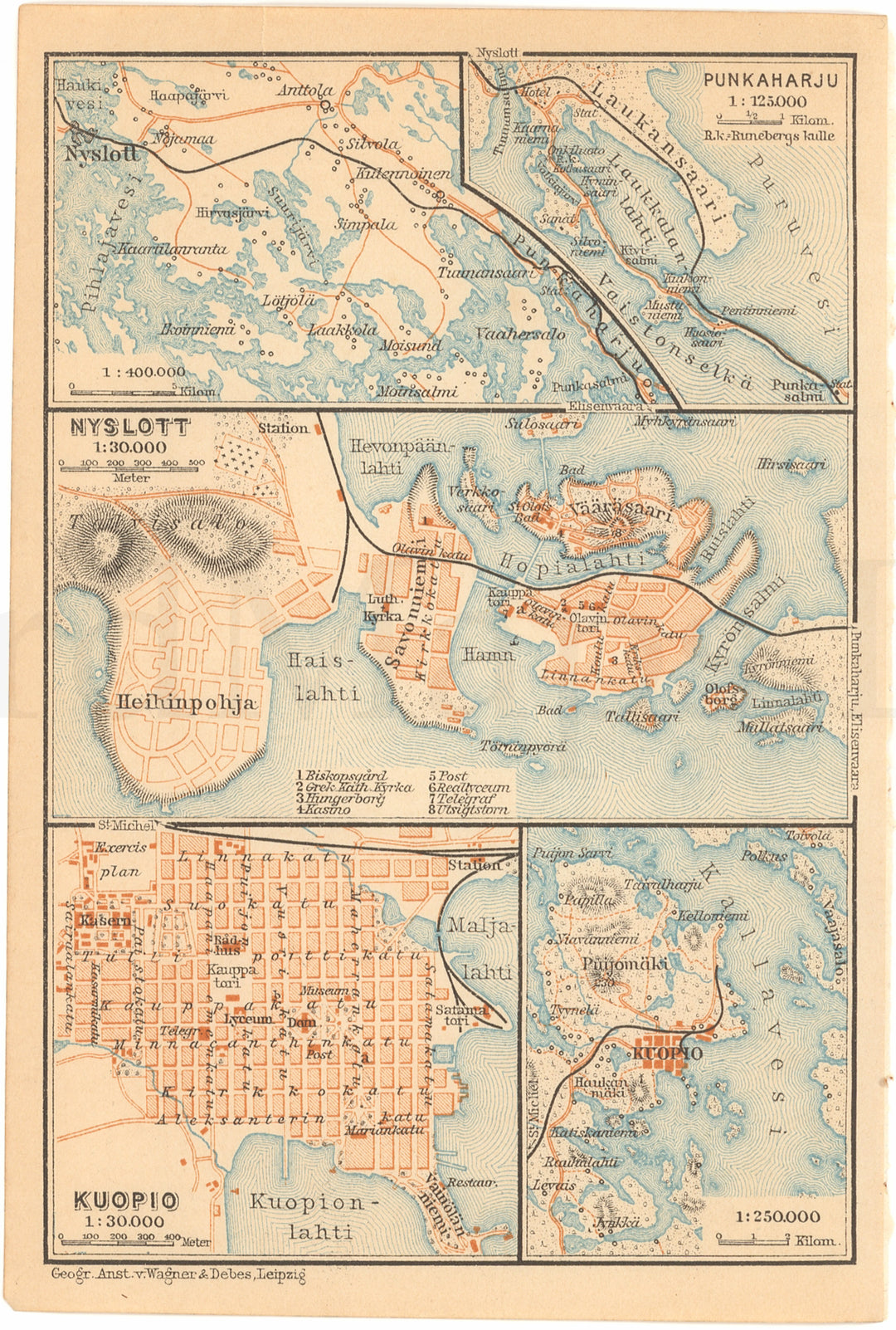 Kuopio, Savonlinna, and Punkaharju, Finland 1912