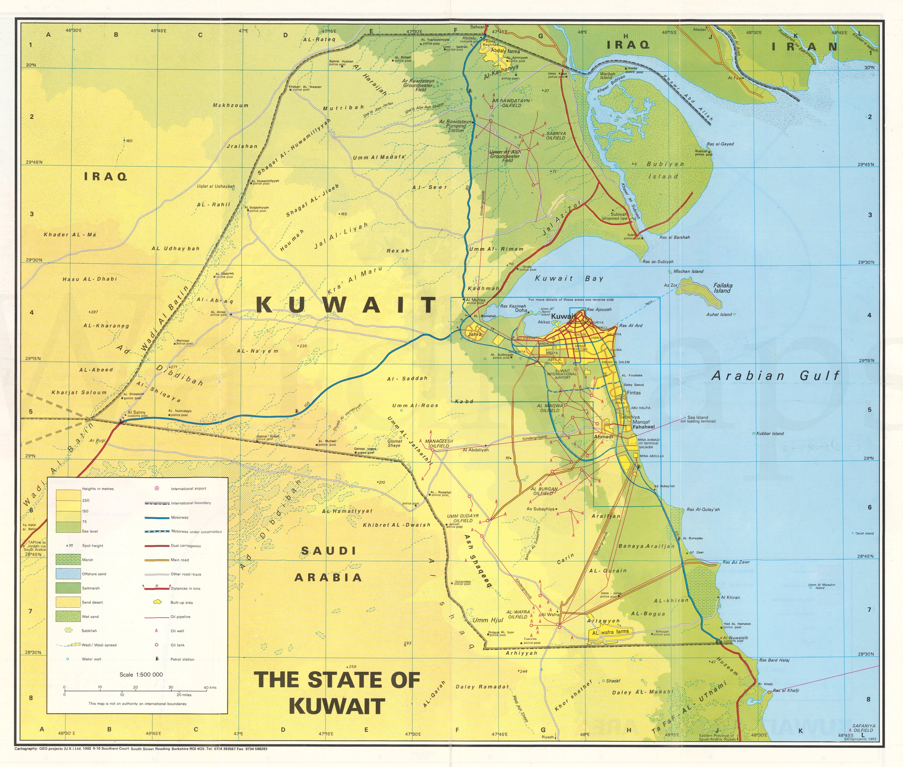 Kuwait Map History Kuwait 1993 – WardMaps LLC