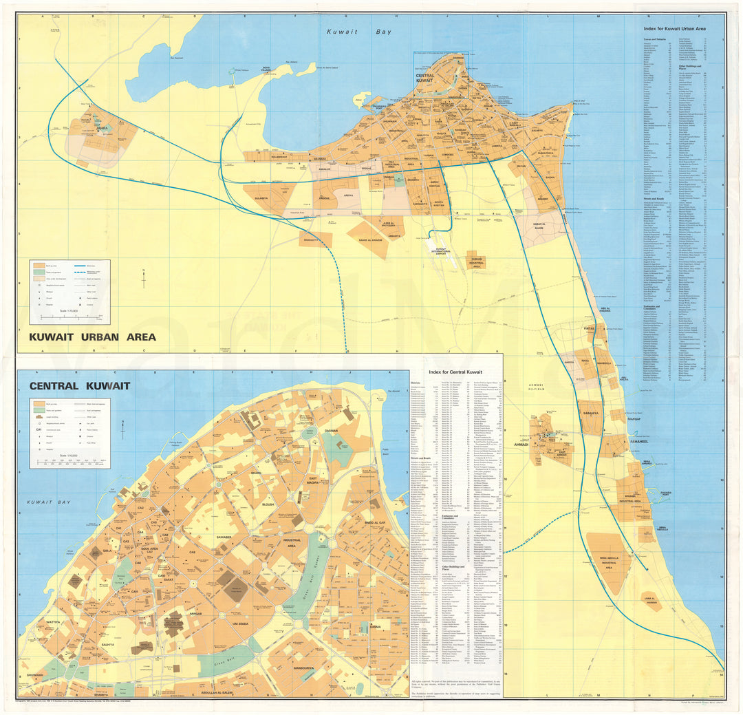 Kuwait Fcdo Map Kuwait City, Kuwait 1993 – WardMaps LLC