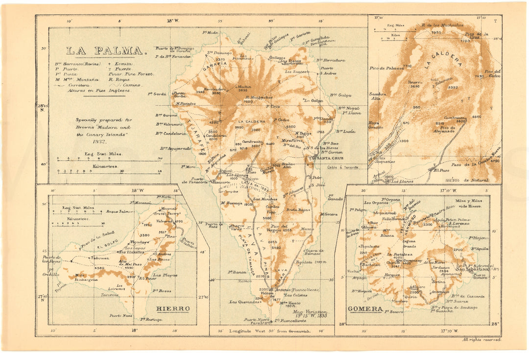 Canary Islands 1932: La Palma, Hierro, and Gomera