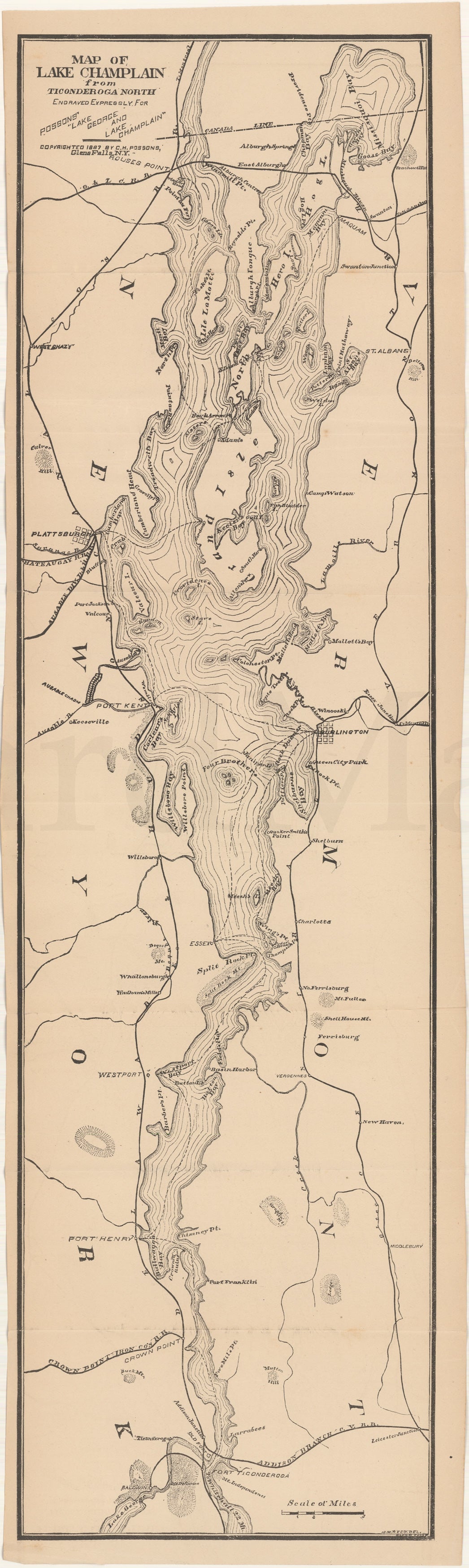 Lake Champlain, New York and Vermont 1887