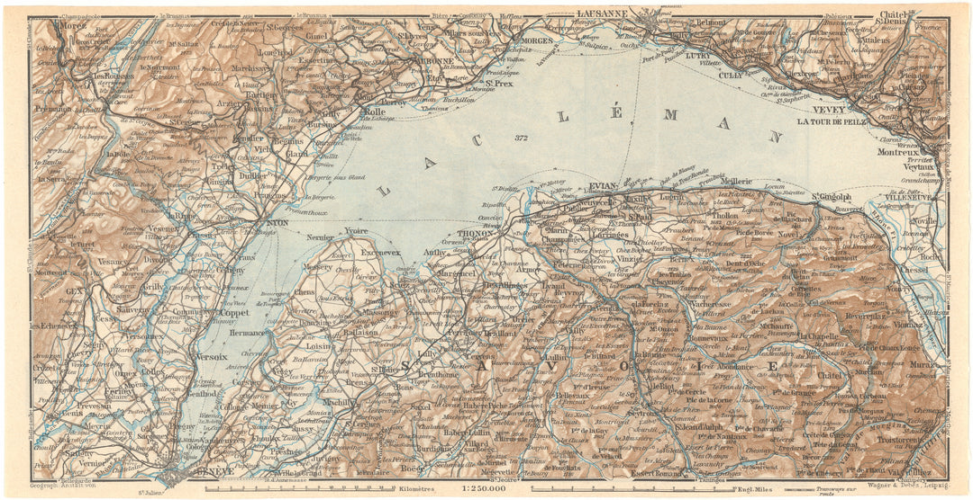 Lake Geneva, France and Switzerland 1938