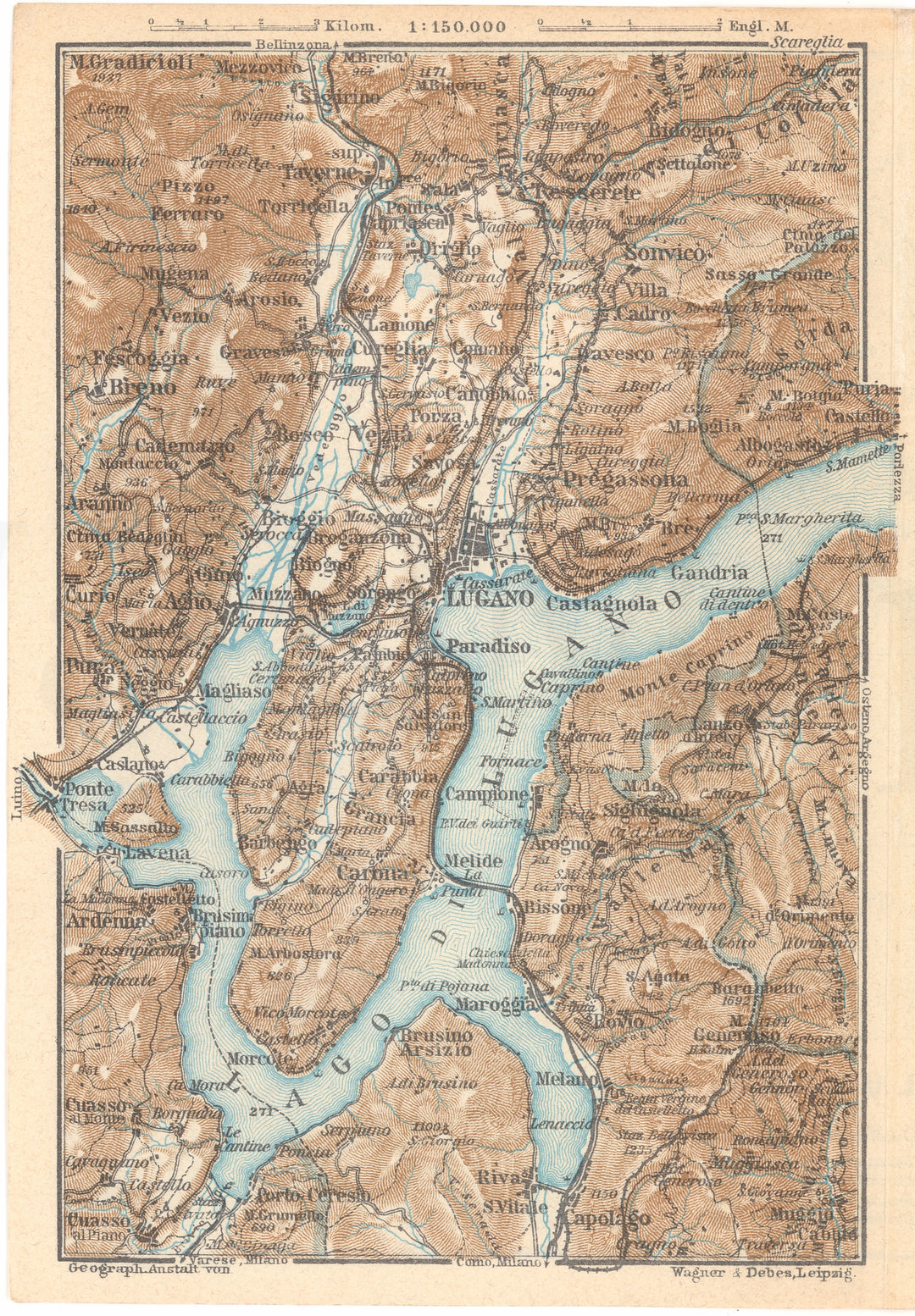 Lake Lugano (Switzerland and Italy) 1938