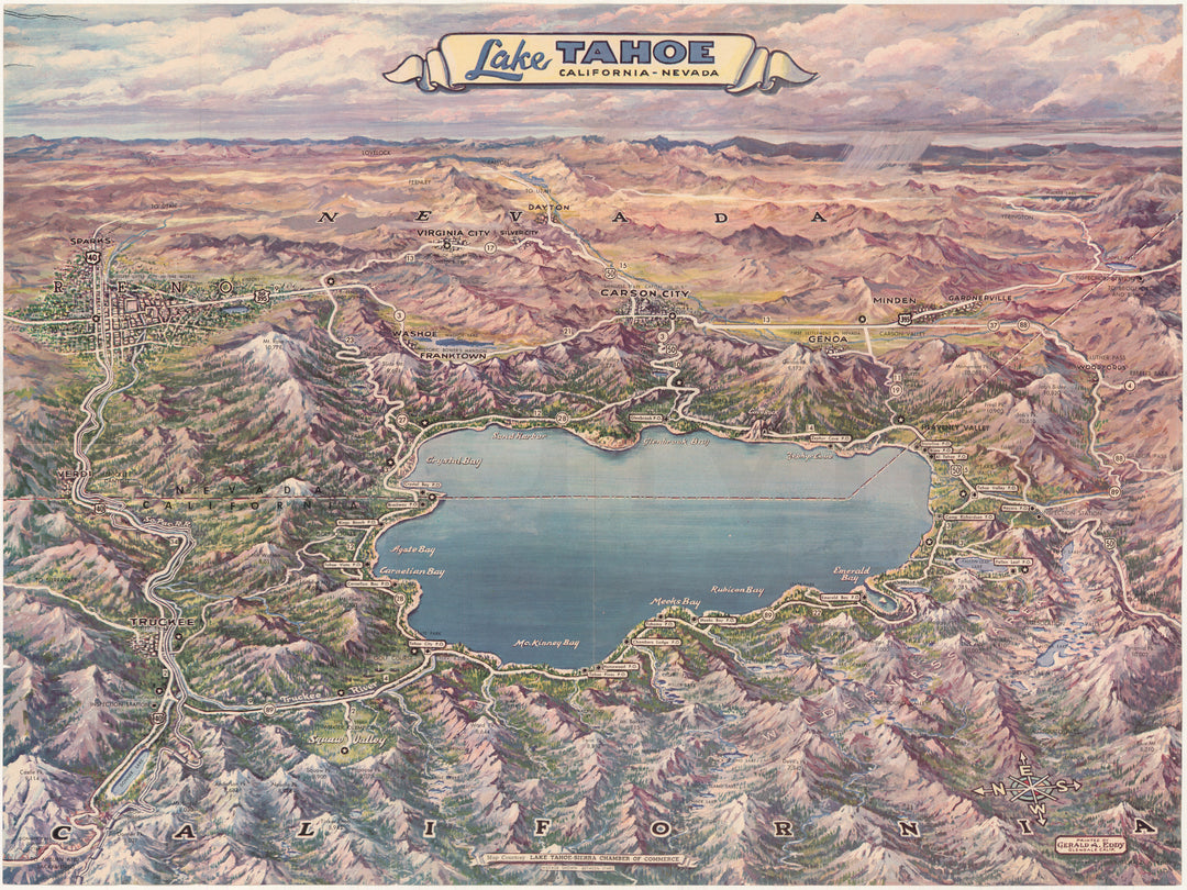 Lake Tahoe, California and Nevada 1957 (V2)