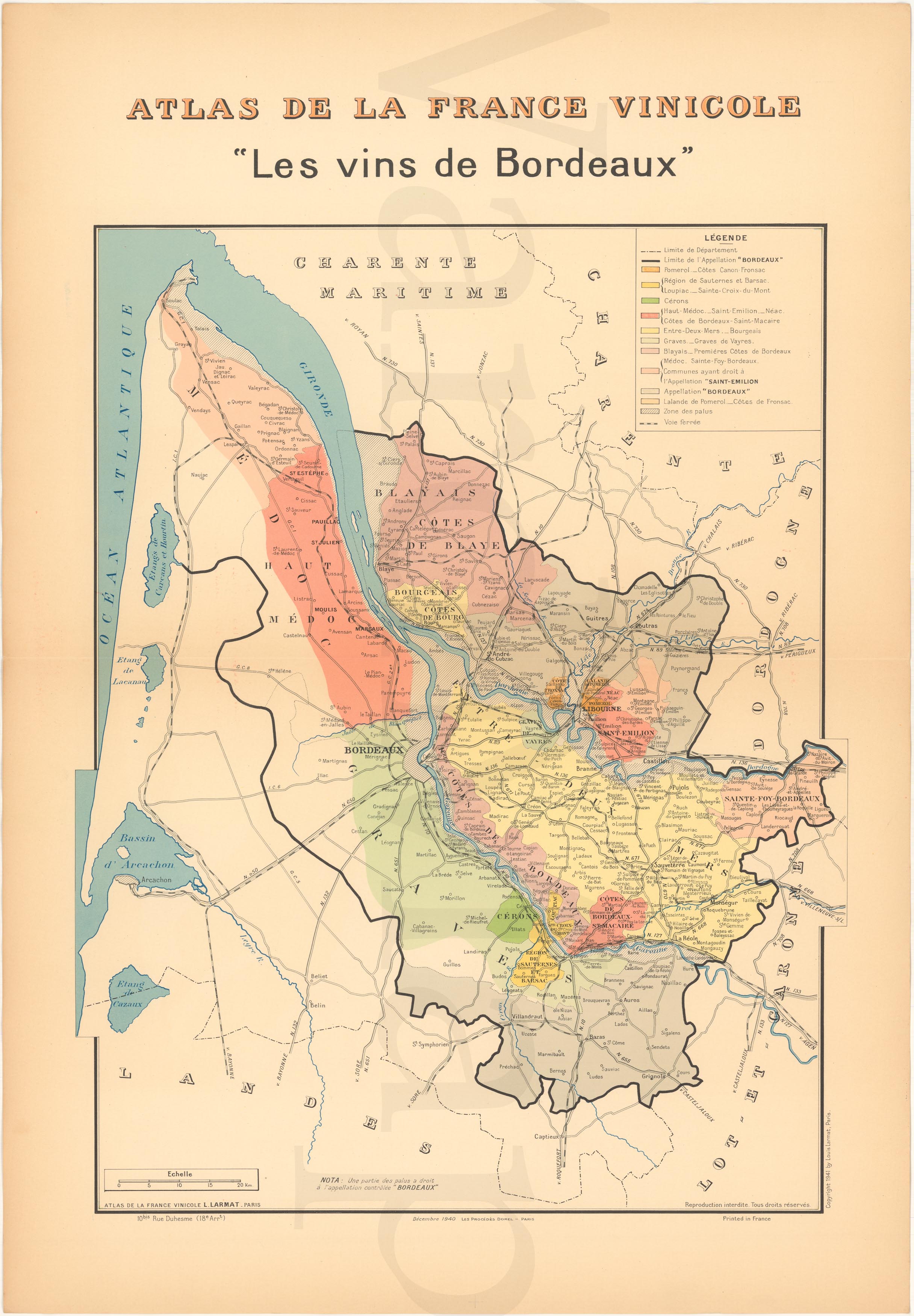 Atlas de la France Vinicole Vol. 01 1941: The Wines of Bordeaux