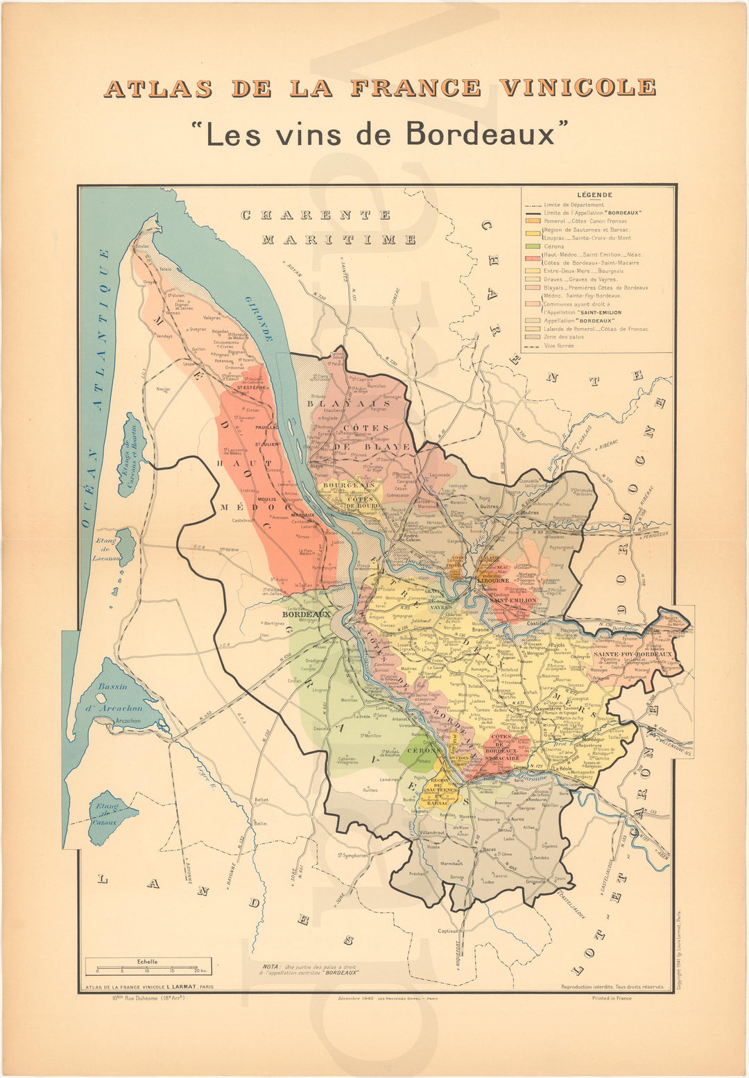 Atlas de la France Vinicole Vol. 01 1941: The Wines of Bordeaux