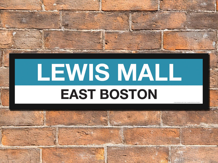Boston MBTA FERRY Framed Replica Station Signs