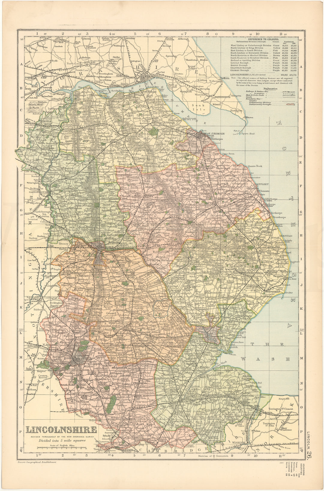 Lincolnshire County, England 1899