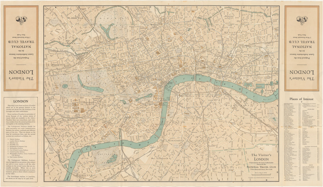 London, England 1925 - National Travel Club