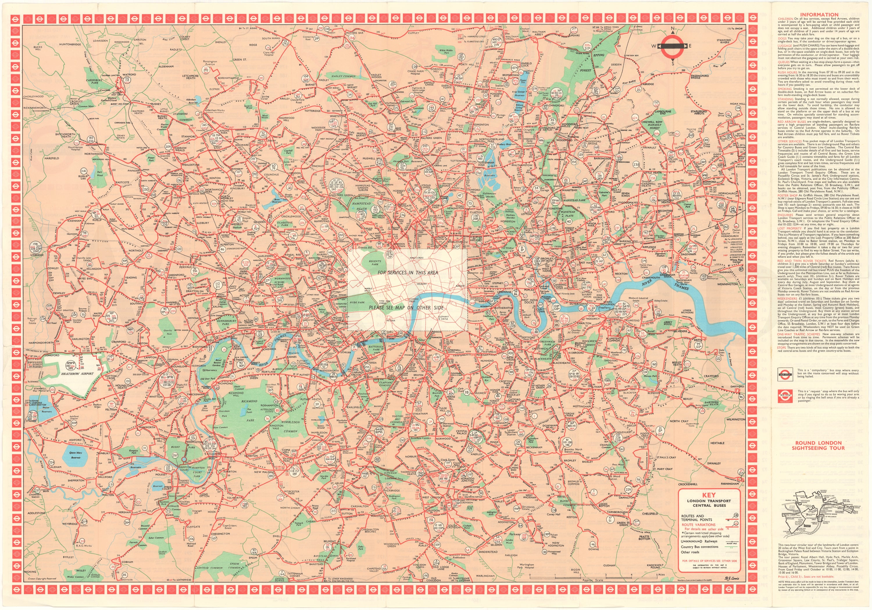 London, England 1968: Central Buses – WardMaps LLC