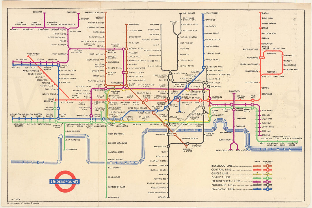 London (England) Underground 1960-61 (circa)