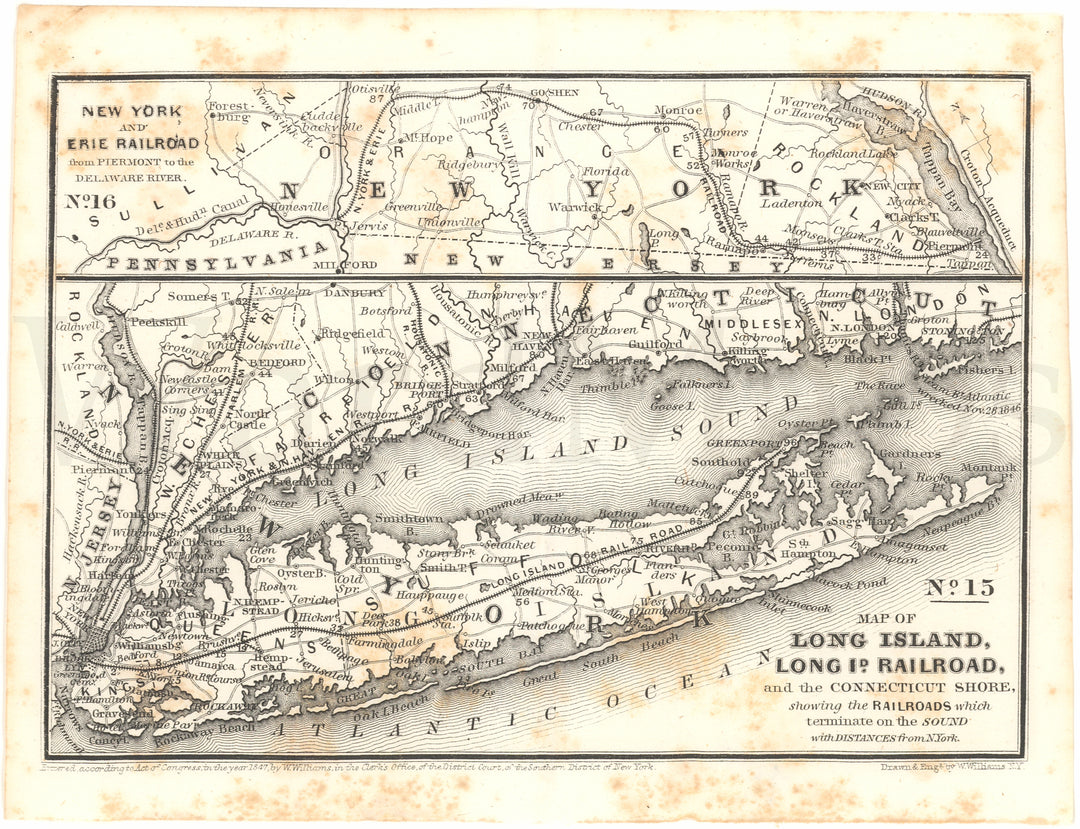 New York Railroads 1850: Long Island, New York & Erie, and New York & New Haven