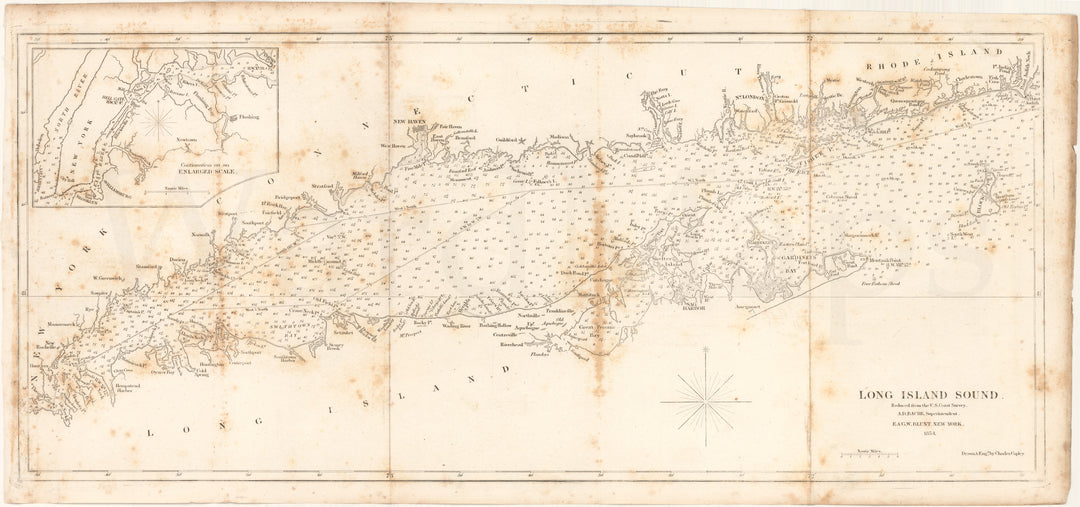 Long Island Sound, Connecticut and New York 1854