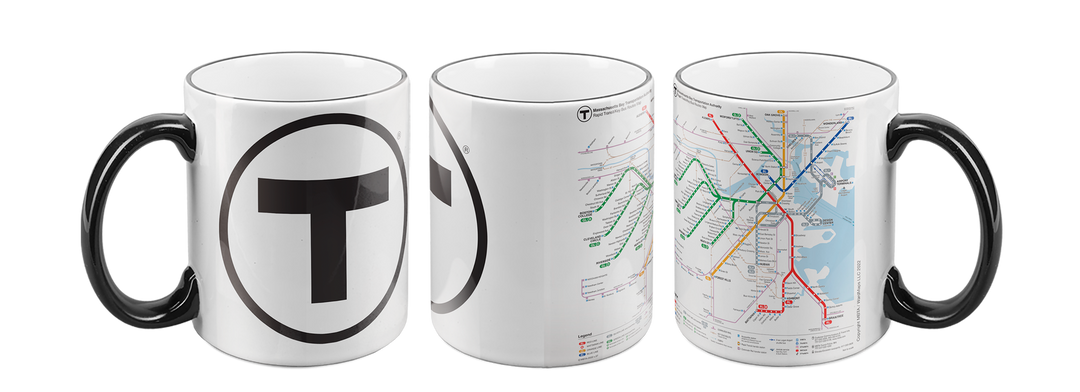 Boston MBTA Logo with Map Mug 2026