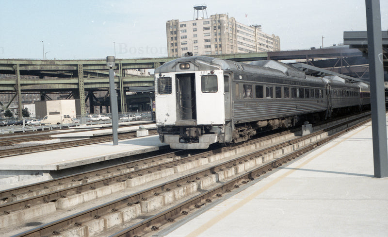 Train of RDCs at North Station, Boston, Massachusetts 1967