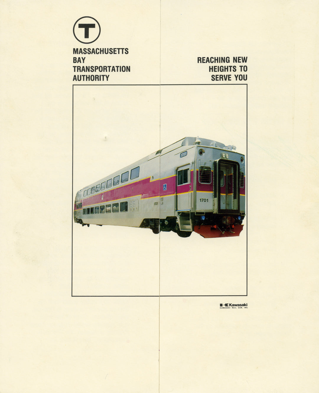 MBTA Bi-Level Commuter Rail Coach Brochure Circa 1990 (Side A)