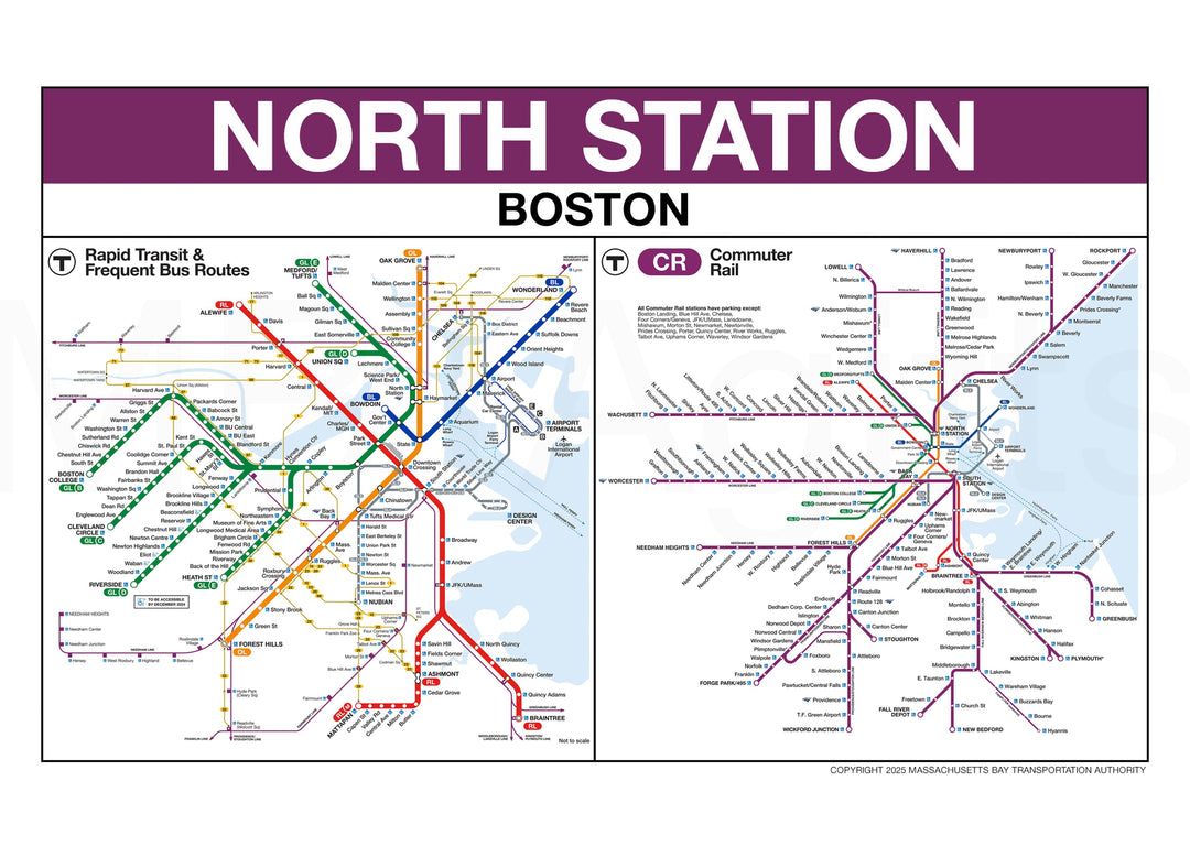 Boston MBTA NORTH STATION Greeting Card