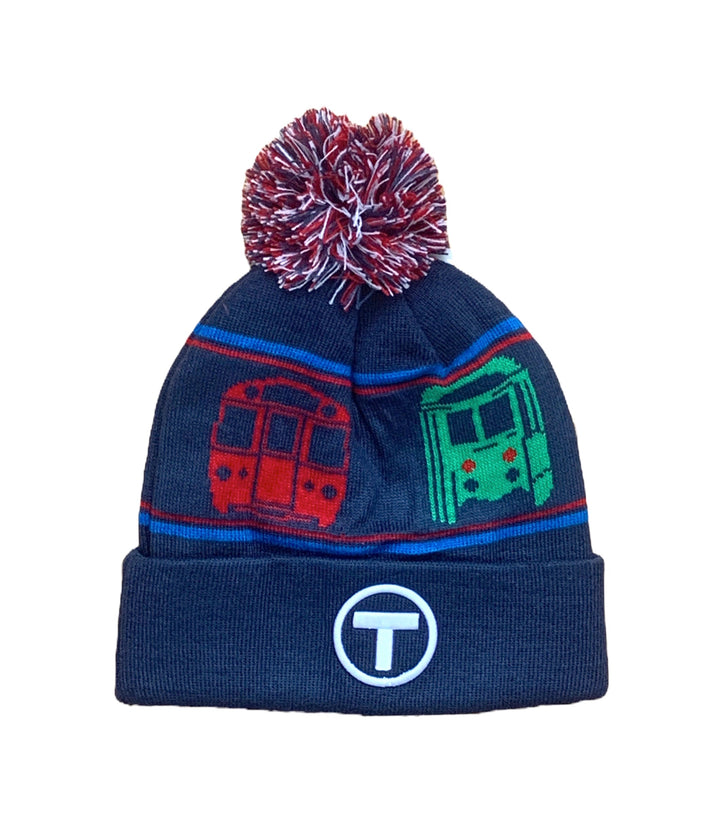 Boston MBTA Pom Pom Hat (ADULT)